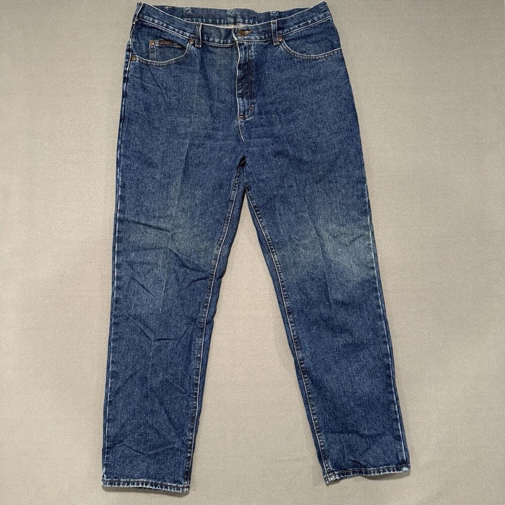 Lee Jeans 38x32 Men's Blue Denim Relaxed Fit (2055540) 100% Cotton USA Made